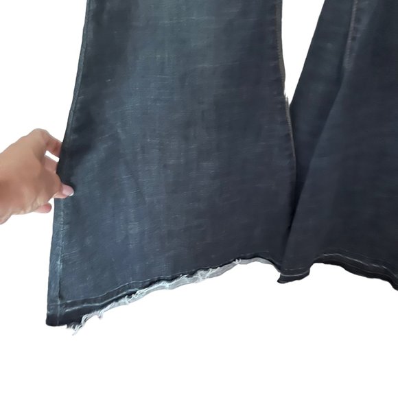 Free People Irreplaceable Flare Button Fly Raw Hem Jeans 27 - Picture 6 of 12